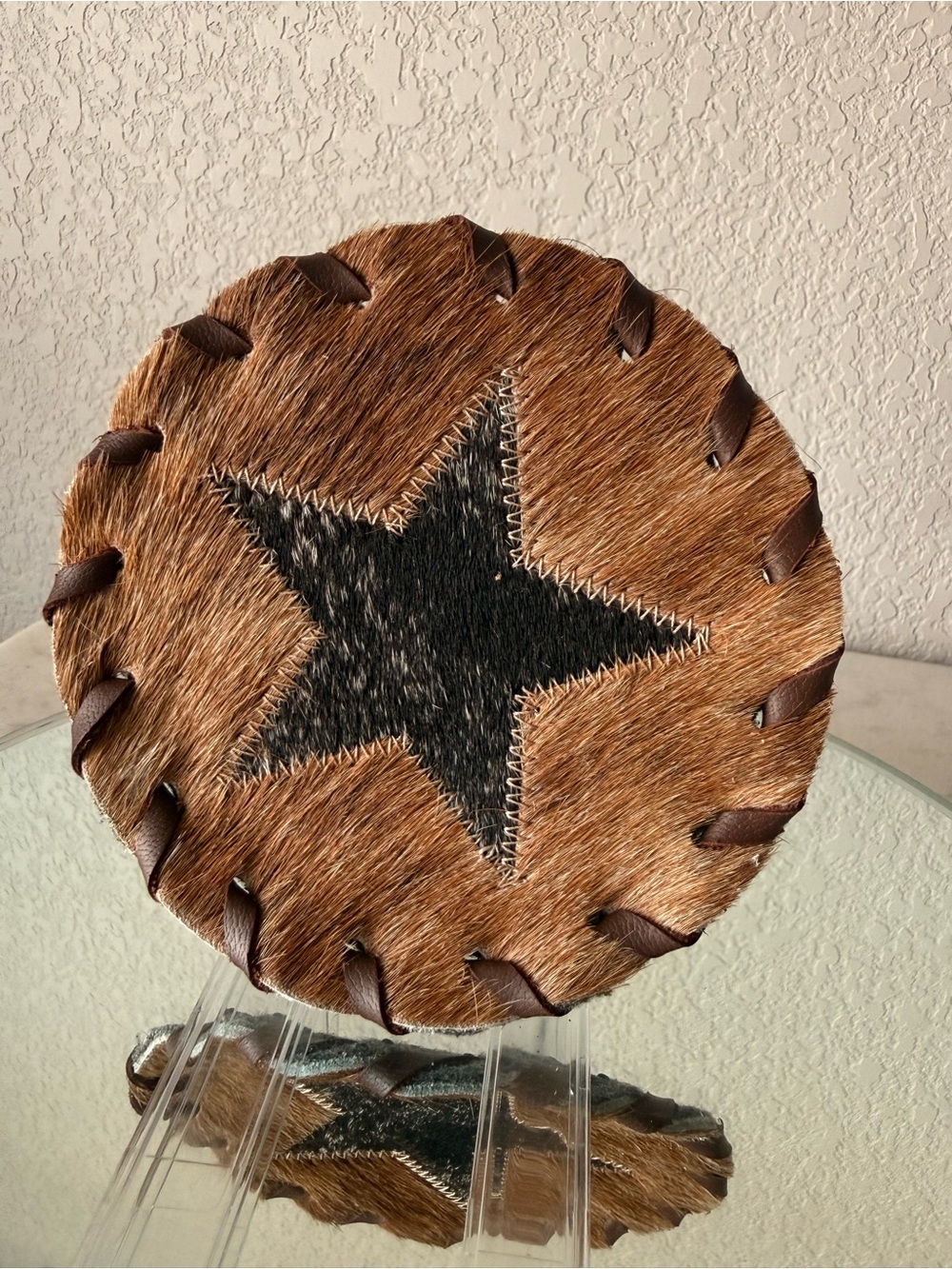 Western Hair-on-Hide Coaster Set of 4-NWT!! 🤠 - Picture 5 of 10